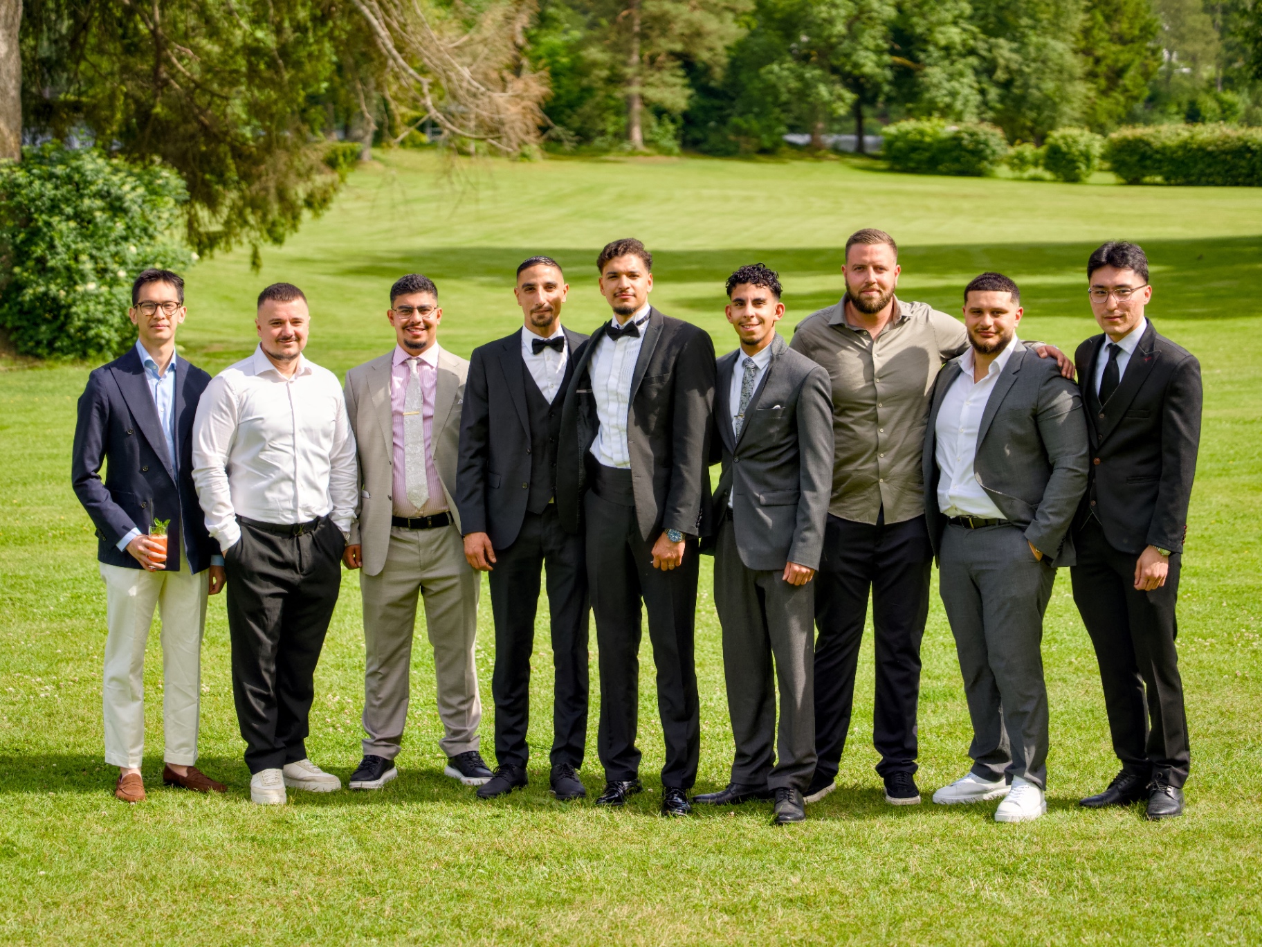 Groom with friends