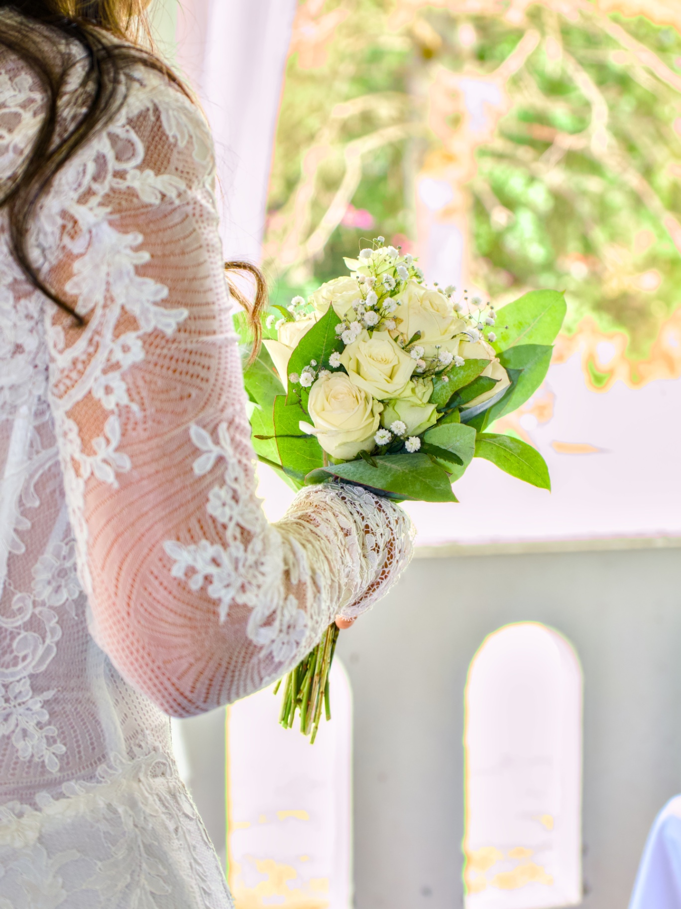 Bridal bouquet detail